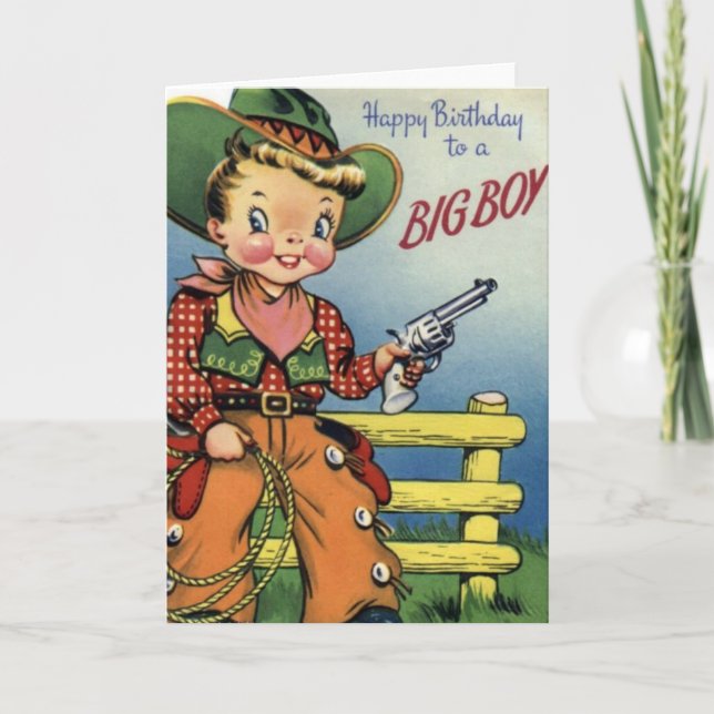 Grattis på födelsedagen till en stor pojke kort (Framsida)