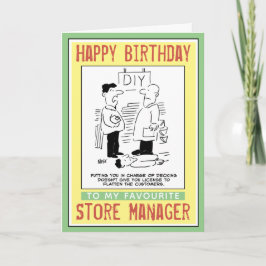 Grattis på födelsedagen till en Store Manager. Kort