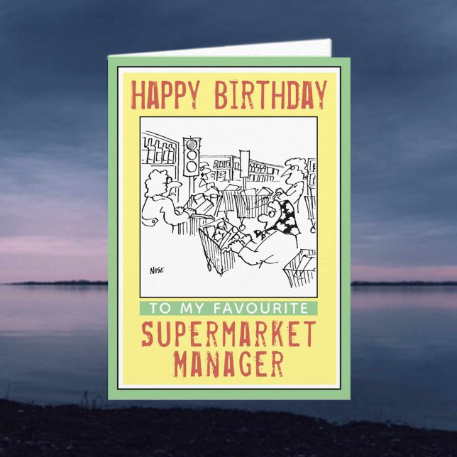 Grattis på födelsedagen till en stormarknadsförval kort (Skapare uppladdad)