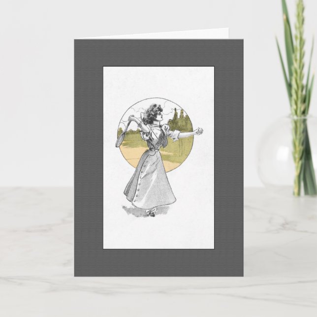 Grattis på födelsedagen till en tennisspelare kort (Framsida)