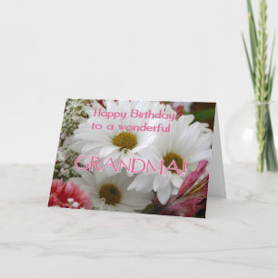 Grattis på födelsedagen till en underbar mormor!-D Kort