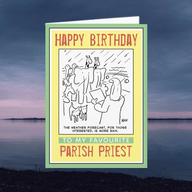 Grattis på födelsedagen till en Vicar- eller Paris Kort (Skapare uppladdad)