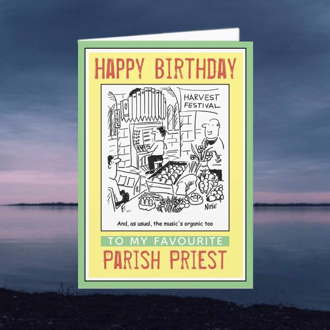 Grattis på födelsedagen till en Vicar- eller Paris Kort (Skapare uppladdad)