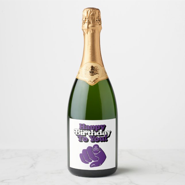 Grattis på födelsedagen till er Lila Sparkling Vin (Framsida)