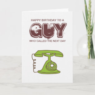 Grattis på födelsedagen till ett Guy-kort Kort