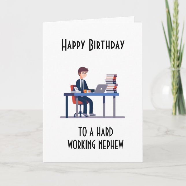 GRATTIS PÅ FÖDELSEDAGEN till ett hårt arbetande "N Kort (Framsida)