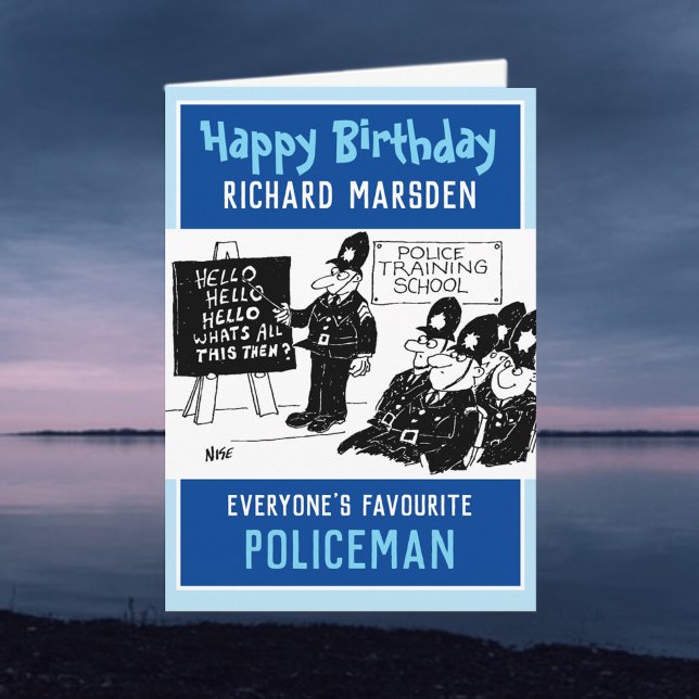 Grattis på födelsedagen till ett poliskort kort (Skapare uppladdad)
