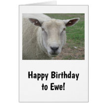 Grattis på födelsedagen till Ewe-kort