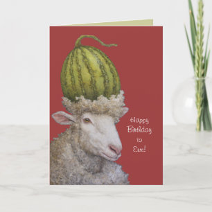 Grattis på födelsedagen till Ewe-kort Kort