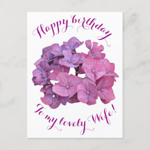 Grattis på födelsedagen till fru söt rosa blommor vykort