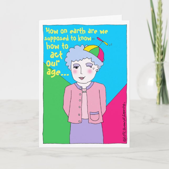 Grattis på födelsedagen till gamle vän som är ung  kort (Framsida)