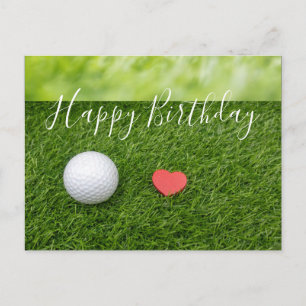 Grattis på födelsedagen till golfaren med kärlek o vykort