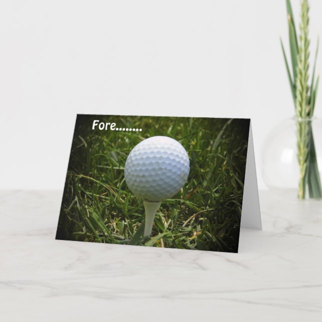 Grattis på födelsedagen till Golfer! Kort (Framsida)