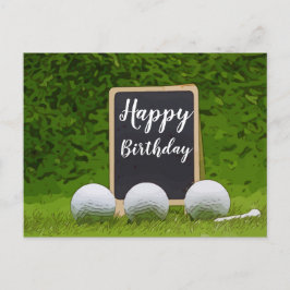 Grattis på födelsedagen till golfspelare med golfb vykort