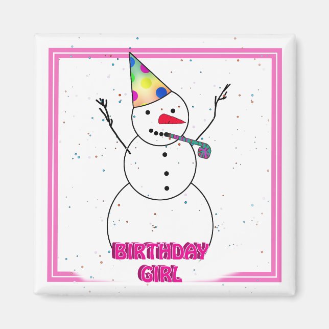 Grattis på födelsedagen till henne! magnet (Framsidan)