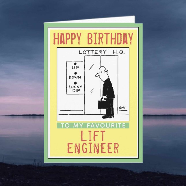 Grattis på födelsedagen till Hiss Ingenjör. Kort (Skapare uppladdad)