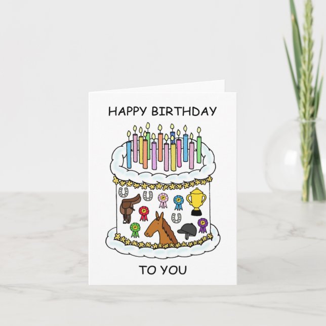 Grattis på födelsedagen till Horse Rider Kort (Framsida)