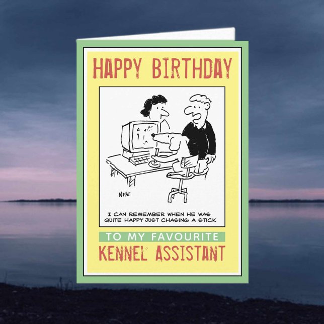 Grattis på födelsedagen till Kennel Assistant Kort (Skapare uppladdad)