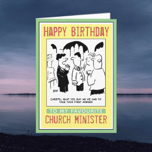Grattis på födelsedagen till kyrkominister eller p kort
