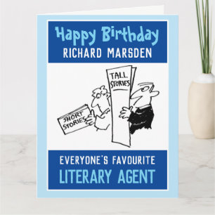 Grattis på födelsedagen till Literary Agent Kort