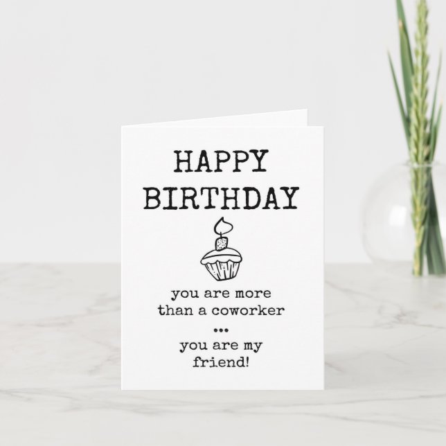 Grattis på födelsedagen till medarbetarkort kort (Framsida)