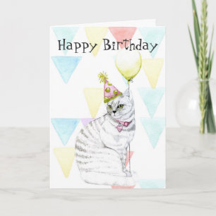 Grattis på födelsedagen till Meow Kattunge med b Kort