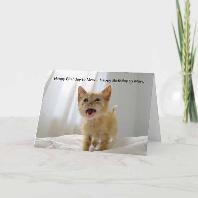 Grattis på födelsedagen till Mew Kort (Framsida)