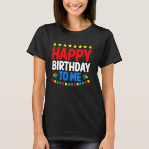 Grattis på födelsedagen till mig Autism Medvetenhe T Shirt