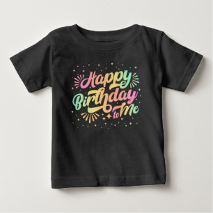 Grattis på födelsedagen till mig Regnbågs typograf T Shirt