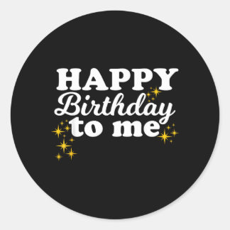 Grattis på födelsedagen till mig runt klistermärke