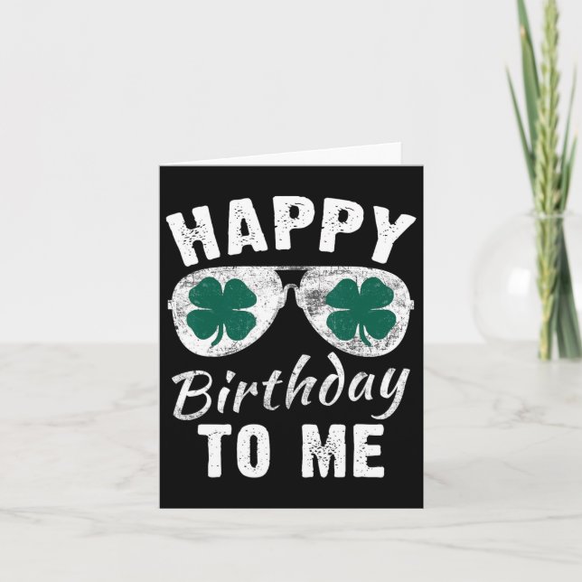 Grattis på födelsedagen till mig St. Patrick's Day Kort (Framsida)