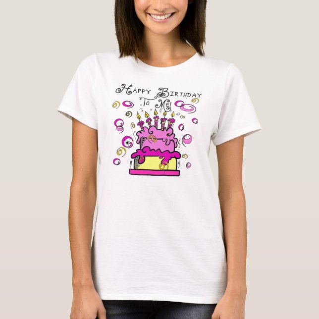 Grattis på födelsedagen till mig t shirt (Framsida)