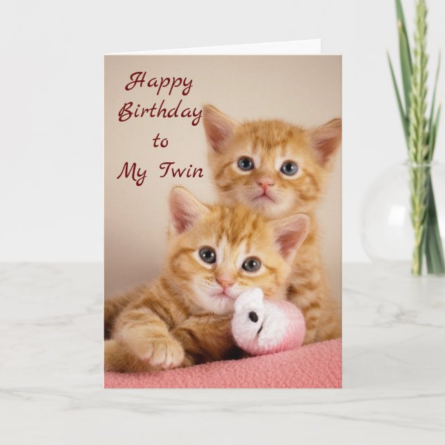 GRATTIS PÅ FÖDELSEDAGEN TILL MIG ****TWIN*** KORT (Framsida)