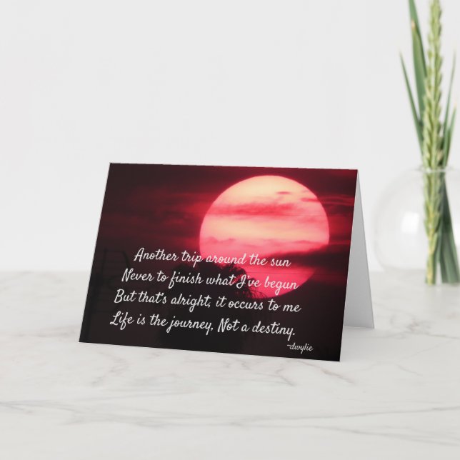 Grattis på födelsedagen till mig - ytterligare en  tack kort (Framsida)