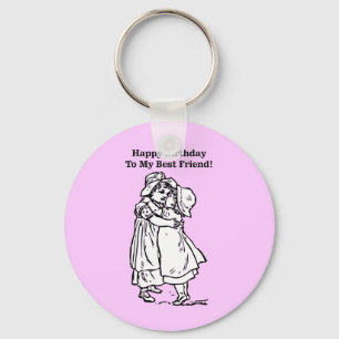 Grattis på födelsedagen till min bästa vän! nyckelring