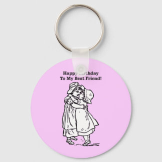 Grattis på födelsedagen till min bästa vän! nyckelring