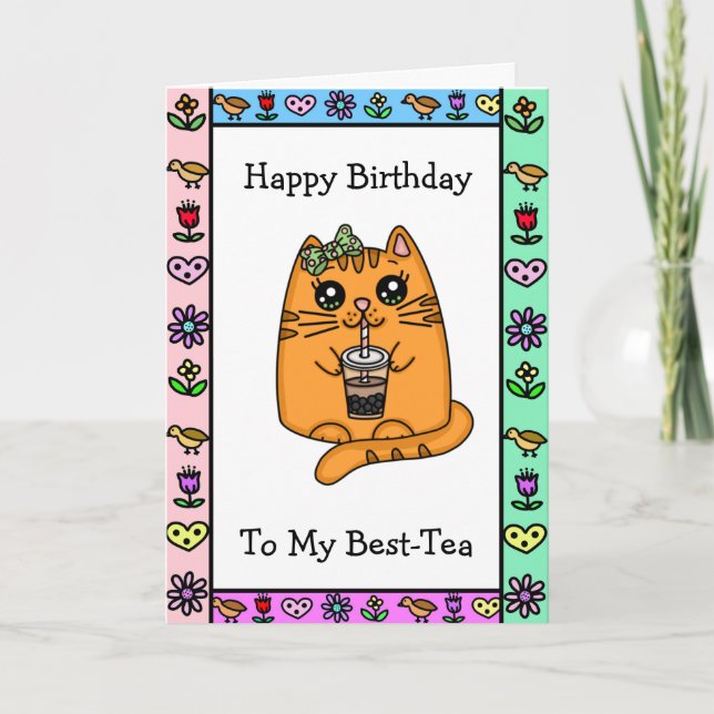 Grattis på födelsedagen till min Bestie Kort (Framsida)