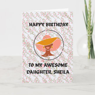 Grattis på födelsedagen! Till Min Dotter Falt Grat Kort