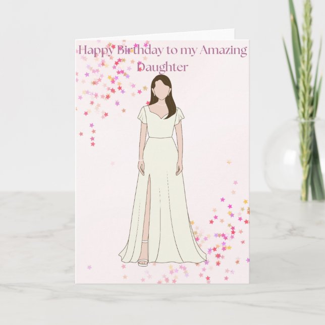 Grattis på födelsedagen till min Fantastisk dotter Kort (Framsida)