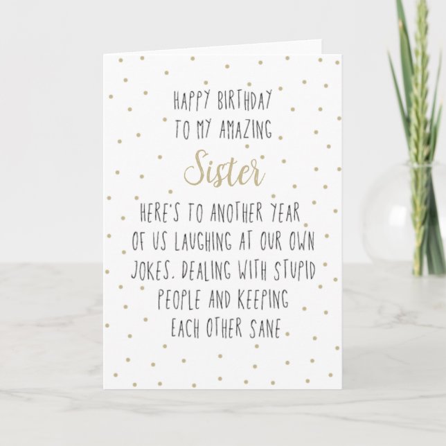 Grattis på födelsedagen till min Fantastisk-syster Helgkort (Framsida)