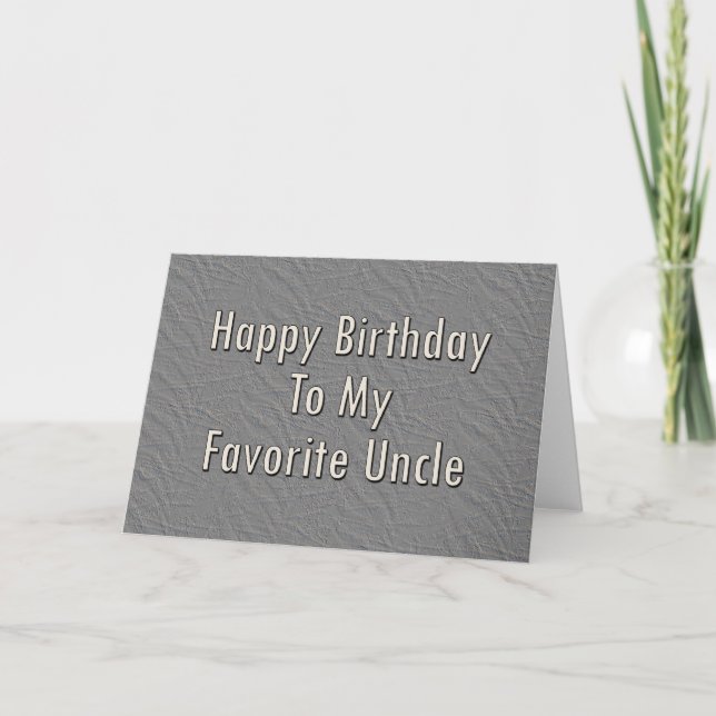 Grattis på födelsedagen till min favoritfarbror kort (Framsida)