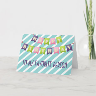 grattis på födelsedagen till min favoritperson kort
