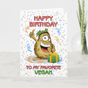 Grattis på födelsedagen till min favoritVegan Kort