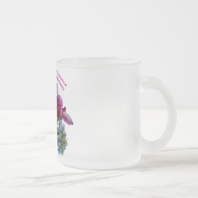 Grattis på födelsedagen till min fru. frostad glasmugg (Höger)