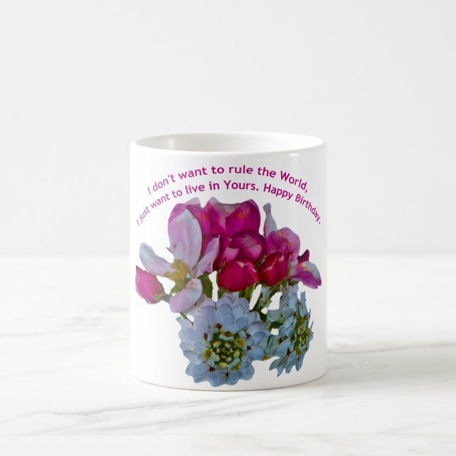 Grattis på födelsedagen till min fru. magisk mugg (Center)