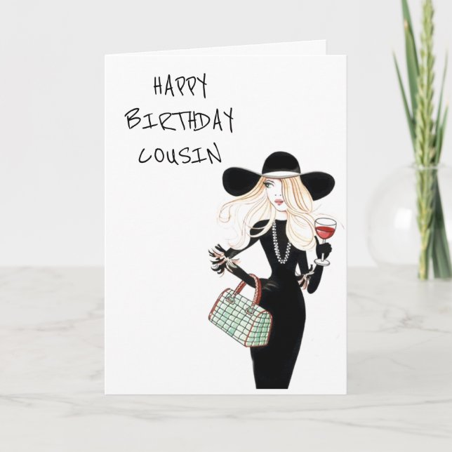 GRATTIS PÅ FÖDELSEDAGEN ***TILL MIN KOUSIN**-KORT KORT (Framsida)