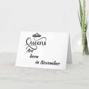 GRATTIS PÅ FÖDELSEDAGEN TILL MIN *QUEEN* BORN IN * KORT