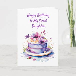 Grattis på födelsedagen till min söta dotter-Perso Kort