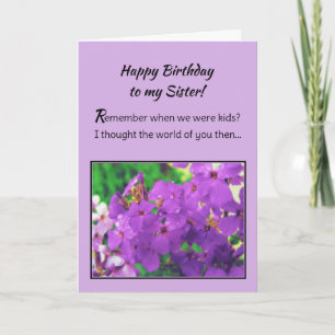 grattis på födelsedagen till min syster! kort