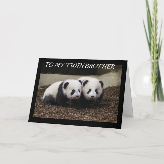 GRATTIS PÅ FÖDELSEDAGEN TILL MIN **TWIN BROTHER**  KORT (Framsida)